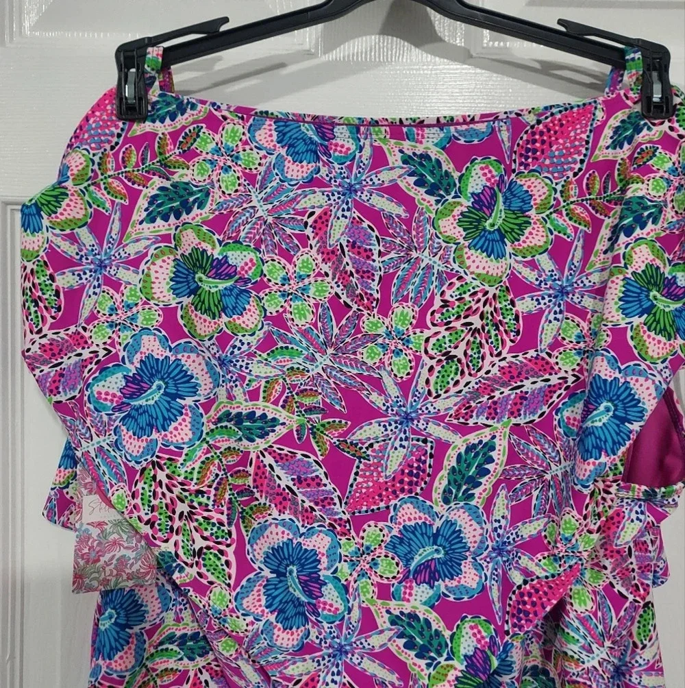 NWT Stella Parker Collection Plus Size Multicolor Floral Two Piece Swim Size 18W